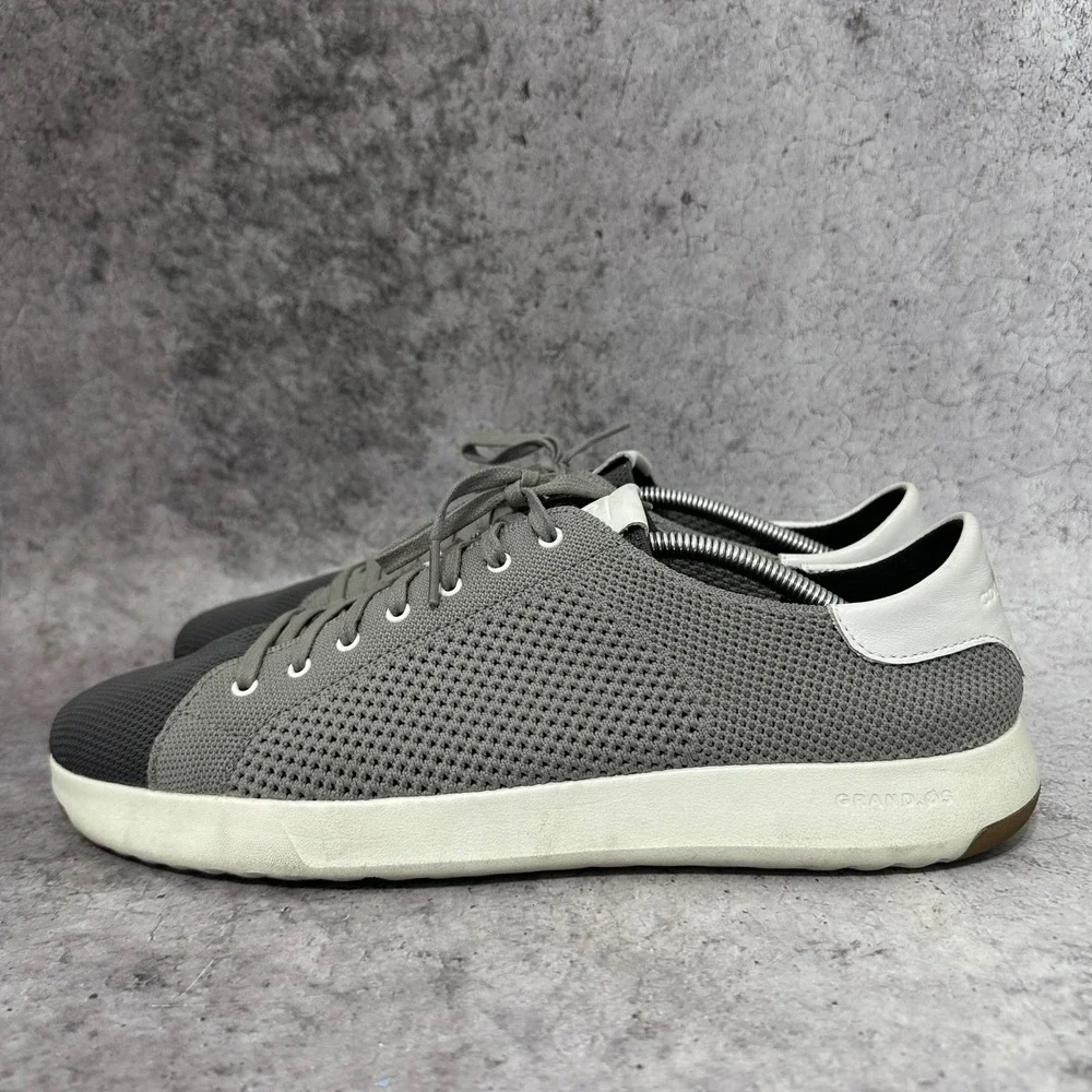 Cole Haan GrandPro Rally Sneakers Mens 13 Grey Laser Cut Knit Stitchlite C26625